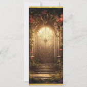 Enchanted Garden Gate Wedding Menu Kaart (Achterkant)