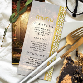 Enchanted Garden Gate Wedding Menu Kaart