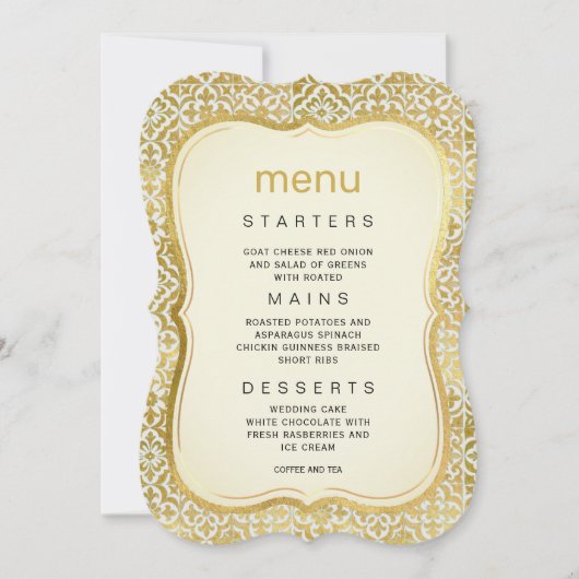 Enchanted Garden Gate Wedding Menu Kaart (Voorkant)