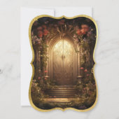 Enchanted Garden Gate Wedding Menu Kaart (Achterkant)