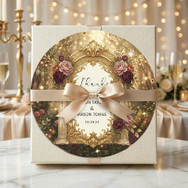 Enchanted Garden Gate Wedding  Ronde Sticker