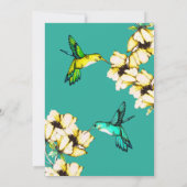 Enchanted Garden Hummingbirds & Floral Baby shower Kaart (Achterkant)