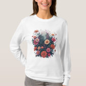 Enchanted Garden – Kleurrijk bloemenboeket met man T-shirt (Voorkant)