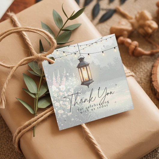 Enchanted Garden Lantern Bedankt Pink ID1163 Bedankjes Labels