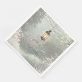 Enchanted Garden Lantern Bedankt Pink ID1163 Servet (Hoek)