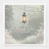Enchanted Garden Lantern Bedankt Pink ID1163 Servet (Voorkant)
