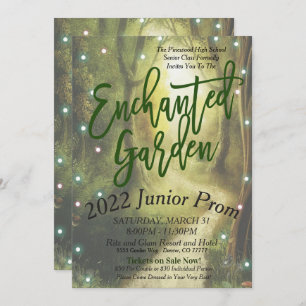Enchanted Garden Prom Dance Uitnodiging