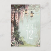 Enchanted Garden Rand Tafel Nummer Roze ID1163 Kaart (Achterkant)