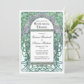 Enchanted Garden Rehearsal Dinner Invitations Kaart (Staand voorkant)
