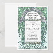 Enchanted Garden Rehearsal Dinner Invitations Kaart (Voorkant / Achterkant)