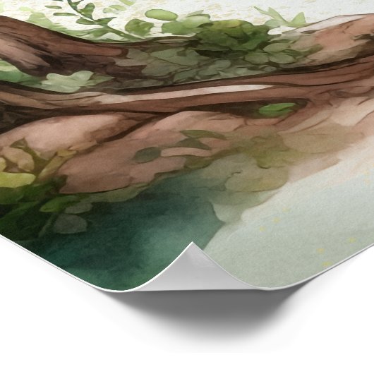 Enchanted Garden String Lights Wedding Welcome Poster (Hoek)