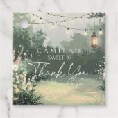 Enchanted Garden Sweet 16 Bedankt Pink ID1163 Bedankjes Labels (Voorkant)