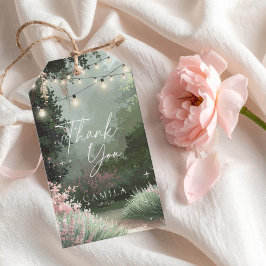 Enchanted Garden Sweet 16 Bedankt Pink ID1163 Cadeaulabel