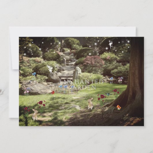 Enchanted Garden Sweet Sixteen Uitnodiging (Voorkant)