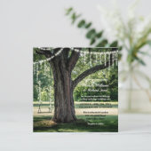 Enchanted Garden Swing Tree String Lights Wedding Kaart (Staand voorkant)