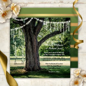 Enchanted Garden Swing Tree String Lights Wedding Kaart
