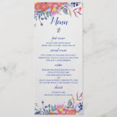 Enchanted Garden Wedding Menu Kaart (Voorkant)