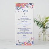 Enchanted Garden Wedding Menu Kaart (Staand voorkant)