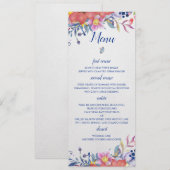 Enchanted Garden Wedding Menu Kaart (Voorkant / Achterkant)