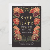 Enchanted Garden Wedding Save the Date Groen Kaart (Voorkant)