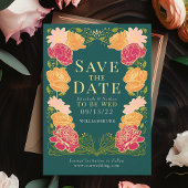 Enchanted Garden Wedding Save the Date Groen Kaart