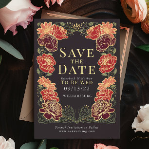 Enchanted Garden Wedding Save the Date Groen Kaart