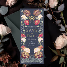 Enchanted Garden Wedding Save the Date Groen