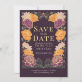 Enchanted Garden Wedding Save the Date Groen Kaart (Voorkant)