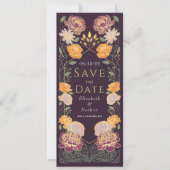 Enchanted Garden Wedding Save the Date Paarse Kaart (Voorkant)