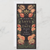 Enchanted Garden Wedding Save the Date Rood Kaart (Voorkant)