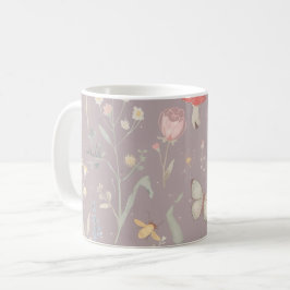 Enchanted Garden Wildflower Butterfly Whimsical Koffiemok