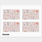 Enchanted Garden Wildflower Butterfly Whimsical Rechthoekige Sticker (Vel)