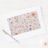 Enchanted Garden Wildflower Butterfly Whimsical Rechthoekige Sticker (Envelop)