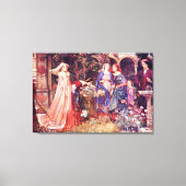 Enchanted Garden William Waterhouse Fine Art Canvas Afdruk (Voorkant)