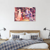 Enchanted Garden William Waterhouse Fine Art Canvas Afdruk (Insitu (Slaapkamer))
