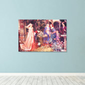 Enchanted Garden William Waterhouse Fine Art Canvas Afdruk (Insitu (Houten vloer))