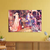 Enchanted Garden William Waterhouse Fine Art Canvas Afdruk (Insitu (Woonkamer))