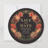 Enchanted Garden Wreath Wedding QR Bewaar de datum Kaart (Voorkant)