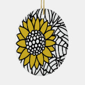 ENCHANTED GARDEN zonnebloem Keramisch Ornament (Rechts)