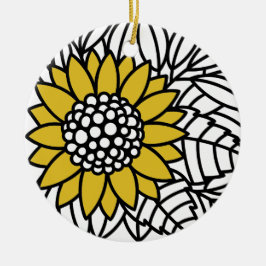 ENCHANTED GARDEN zonnebloem Keramisch Ornament