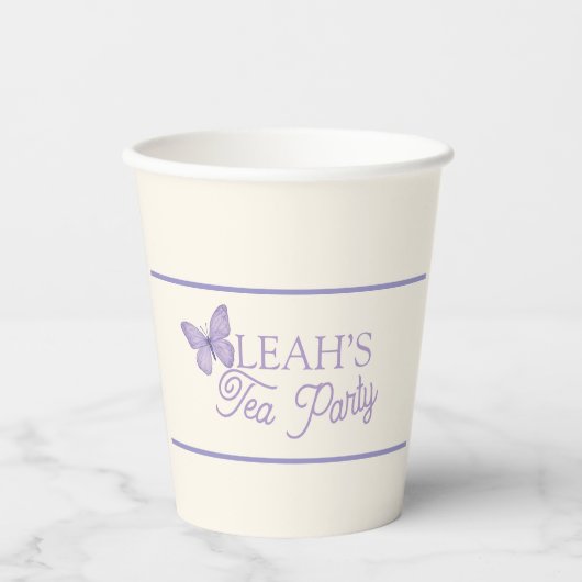 Enchanted Gardent Tea Party Cup Papieren Bekers (Voorkant)