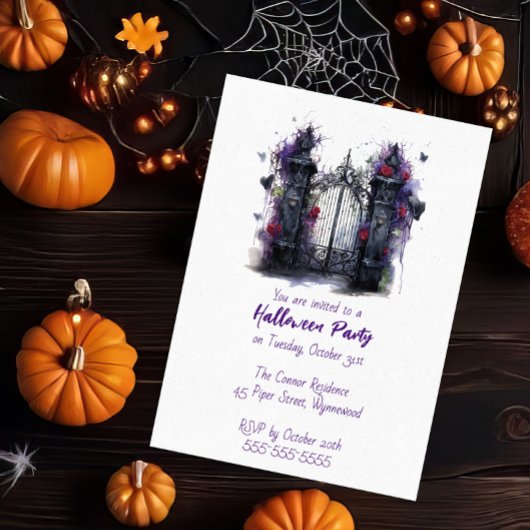 Enchanted Gate Halloween Party Uitnodiging | gotis