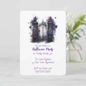 Enchanted Gate Halloween Party Uitnodiging | gotis (Staand voorkant)