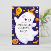 Enchanted Ghost Halloween Kaart (Staand voorkant)