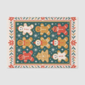 Enchanted Gingerbread Kerstkoekje en kerstboom Tissuepapier (Voorkant)