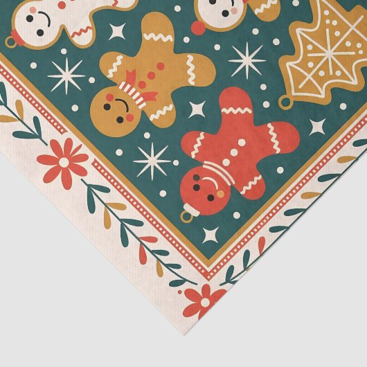 Enchanted Gingerbread Kerstkoekje en kerstboom Tissuepapier (Detail)