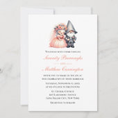 Enchanted Gnome Spring Oranje bos bruiloft Kaart (Voorkant)