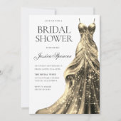 Enchanted Gold Sparkle Dress Vrijgezellenfeest Kaart (Voorkant)