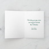 Enchanted Green Fairy Winter Forest Kerstmis Feestdagen Kaart (Binnen)