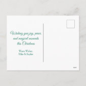 Enchanted Green Fairy Winter Forest Kerstmis Feestdagenkaart (Achterkant)